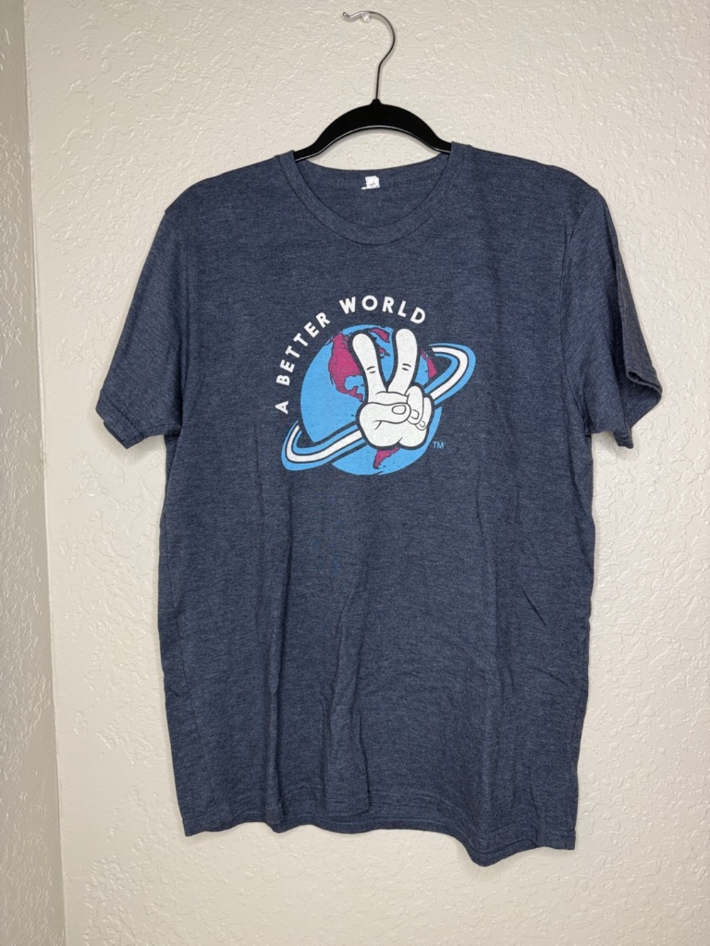 vintage “A Better World” Dutch bros Graphic Tee - Navy Blue